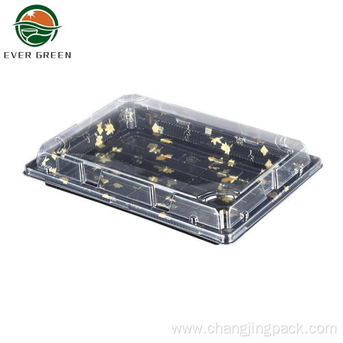 Disposable Custom Plastic Reusable Container Sushi Black Box